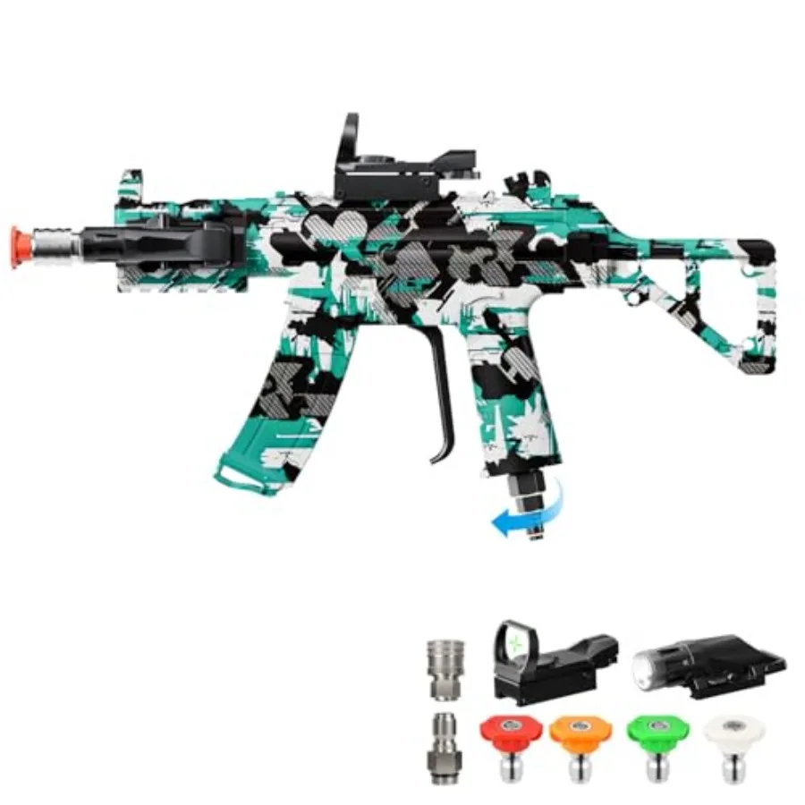 Car, home outdoor cleaning pressure washer gun with swivel, 3000 PSI, cyan ABS plastic, quick-connect 3/8 inlet, foam cannon co
Car, home outdoor cleaning pressure washer gun with swivel, 3000 PSI, cyan ABS plastic, quick-connect 3/8 inlet, foam cannon co