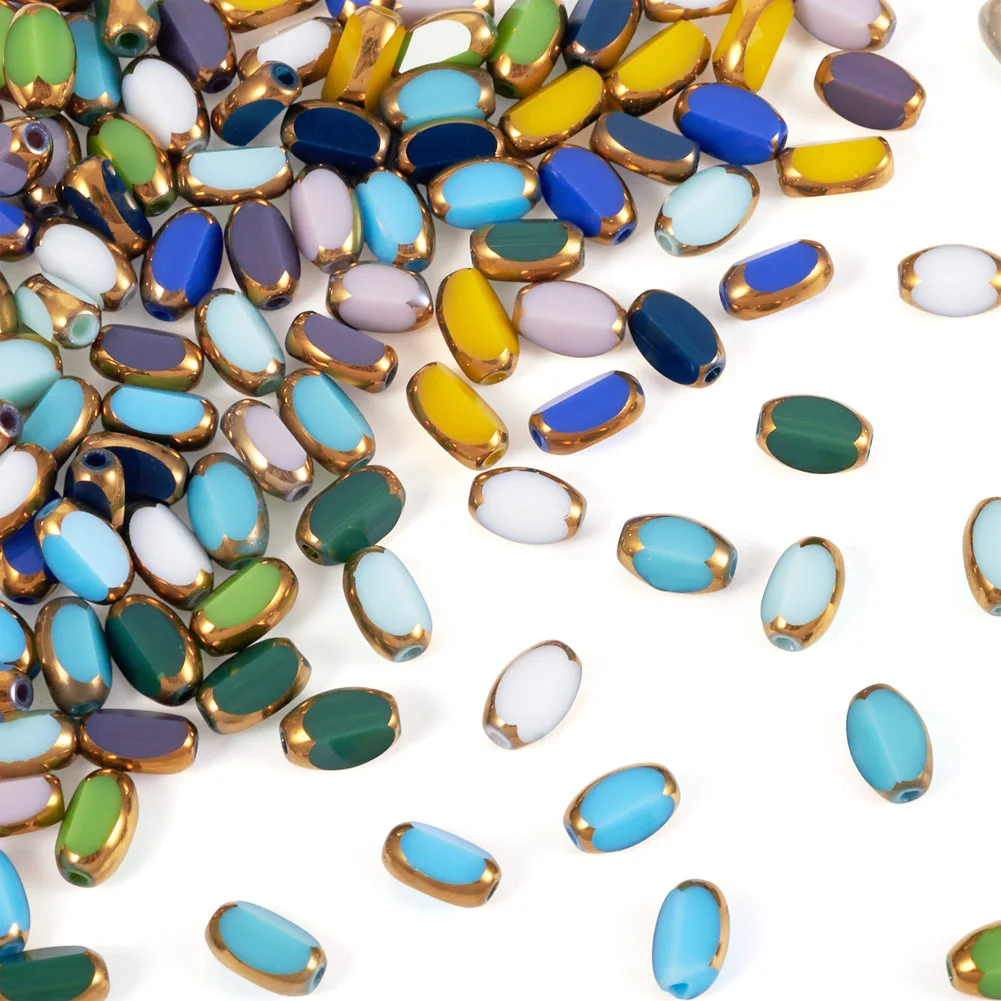 110pcs Electroplate Oval Glass Beads Opaque Solid Mixed Colors Faceted Bead for Necklace Bracelet DIY Jewelry Making Accessories
110pcs Electroplate Oval Glass Beads Opaque Solid Mixed Colors Faceted Bead for Necklace Bracelet DIY Jewelry Making Accessories