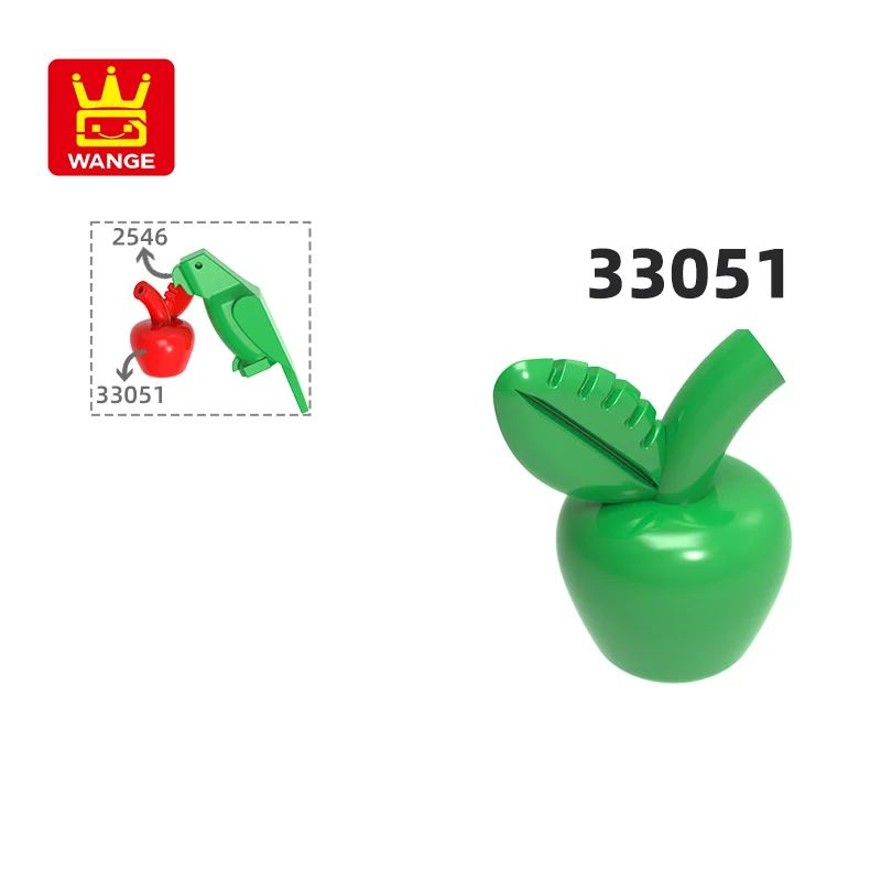 Wange 33051 100g/163PCS Apple Food Building Block Moc Color Plant Accessories Compatible with Brick Children Toy Assembly Gift
Wange 33051 100g/163PCS Apple Food Building Block Moc Color Plant Accessories Compatible with Brick Children Toy Assembly Gift