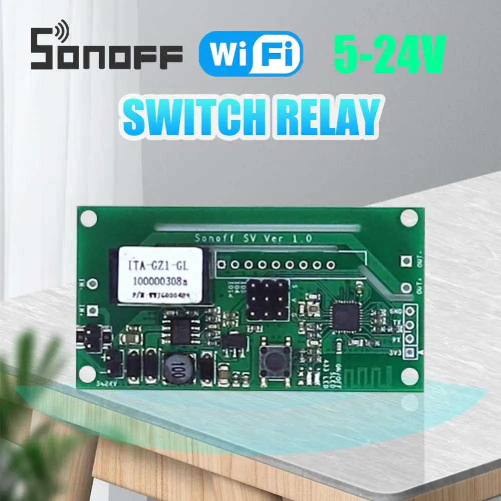 SONOFF SV 5-24 В Wi-Fi Беспроводной модуль интеллектуального переключателя безопасного напряжения Поддержка вторичного развития Работа с приложением eWeLink Alexa Google
SONOFF SV 5-24 В Wi-Fi Беспроводной модуль интеллектуального переключателя безопасного напряжения Поддержка вторичного развития Работа с приложением eWeLink Alexa Google