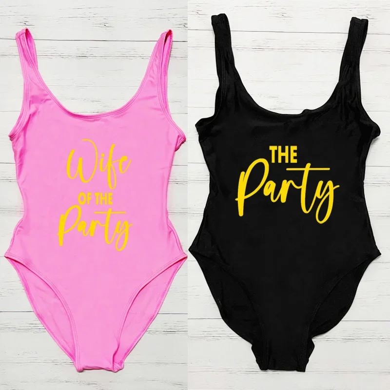 Sexy One Piece Swimsuit Women Bachelor Party Swimwear Women WIFE OF THE PARTY Beachwear Summer Swim Suit High Cut Bathing Suit
Sexy One Piece Swimsuit Women Bachelor Party Swimwear Women WIFE OF THE PARTY Beachwear Summer Swim Suit High Cut Bathing Suit