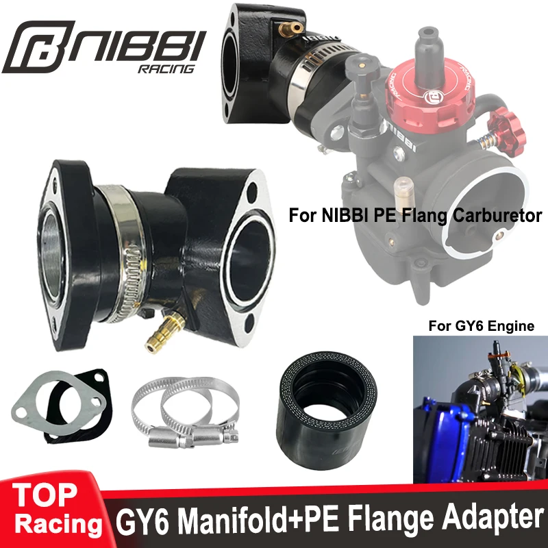 NIBBI CNC GY6 Intake Manifold PE Flange Carburetor Adapter Fit 50cc-300cc Scooter GY6 Engine interface Motorcycle Modified Parts
NIBBI CNC GY6 Intake Manifold PE Flange Carburetor Adapter Fit 50cc-300cc Scooter GY6 Engine interface Motorcycle Modified Parts