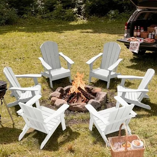 Are Folding Adirondack Chairs Set of 6, Wooden Textured Patio Chairs with Cup Holder,HDPE All Weather Fire Pit Chairs
Are Folding Adirondack Chairs Set of 6, Wooden Textured Patio Chairs with Cup Holder,HDPE All Weather Fire Pit Chairs
