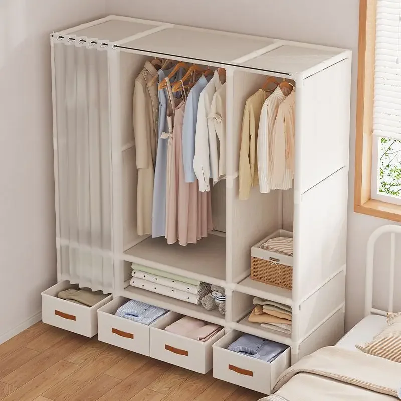 Simple Large Closet Wardrobe Cabinet Dust-proof Storage Shelf Clothes Rail with Non-Woven Fabric, Clothes Storage Organizer
Simple Large Closet Wardrobe Cabinet Dust-proof Storage Shelf Clothes Rail with Non-Woven Fabric, Clothes Storage Organizer