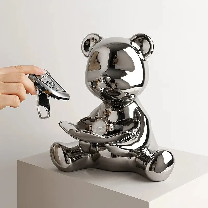 Nordic Luxury Electroplating Violent Bear Ornaments Ceramic Creative Porch Key Storage Decoration Housewarming Gifts
Nordic Luxury Electroplating Violent Bear Ornaments Ceramic Creative Porch Key Storage Decoration Housewarming Gifts