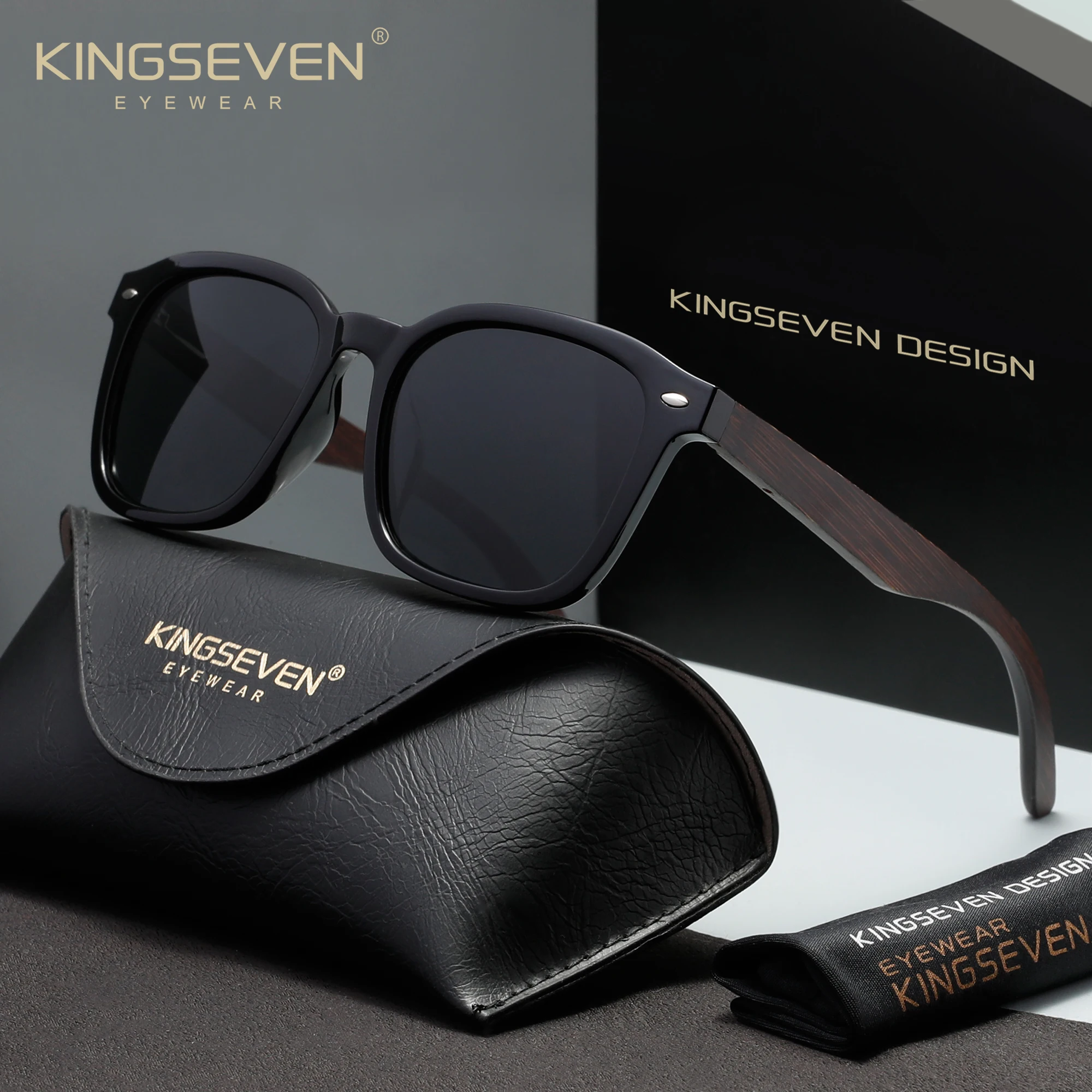Солнцезащитные очки KINGSEVEN в ретро-стиле, деревянные, поляризованные, женские, модные, с защитой UV400, для активного отдыха и вождения, с оправой из орехового дерева, роскошные, квадратные
Солнцезащитные очки KINGSEVEN в ретро-стиле, деревянные, поляризованные, женские, модные, с защитой UV400, для активного отдыха и вождения, с оправой из орехового дерева, роскошные, квадратные