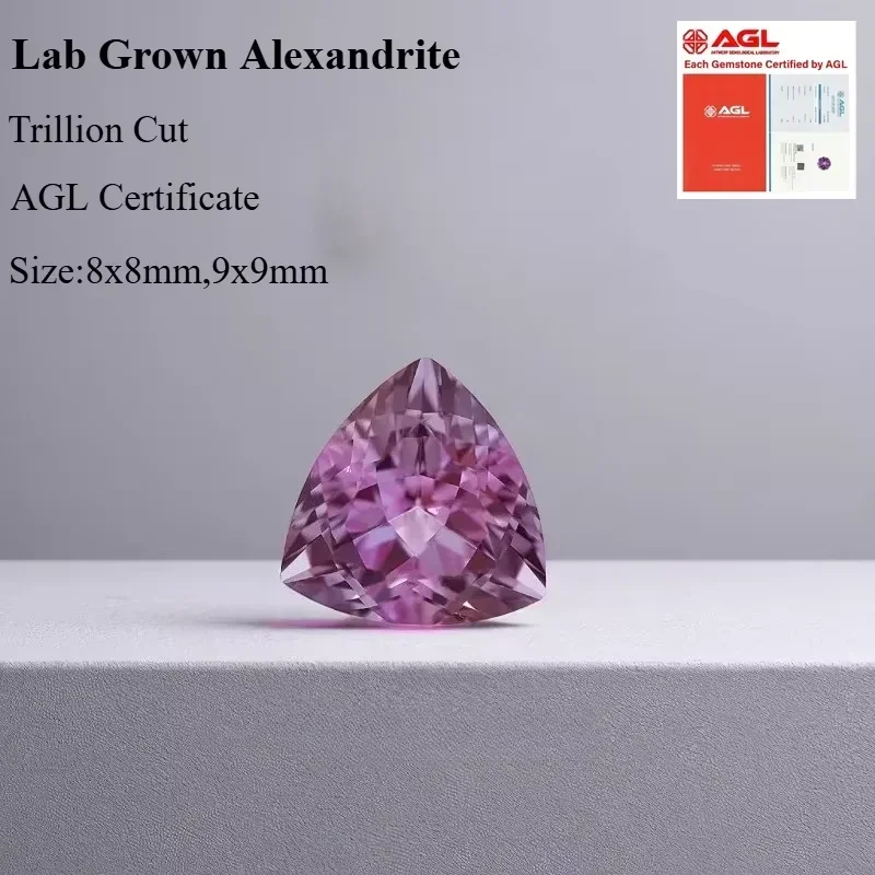 NEW Trillion Cut Color Change Lab Grown Alexandrite Gemstones Various Size for Jewelry Making With AGL Certificate
NEW Trillion Cut Color Change Lab Grown Alexandrite Gemstones Various Size for Jewelry Making With AGL Certificate