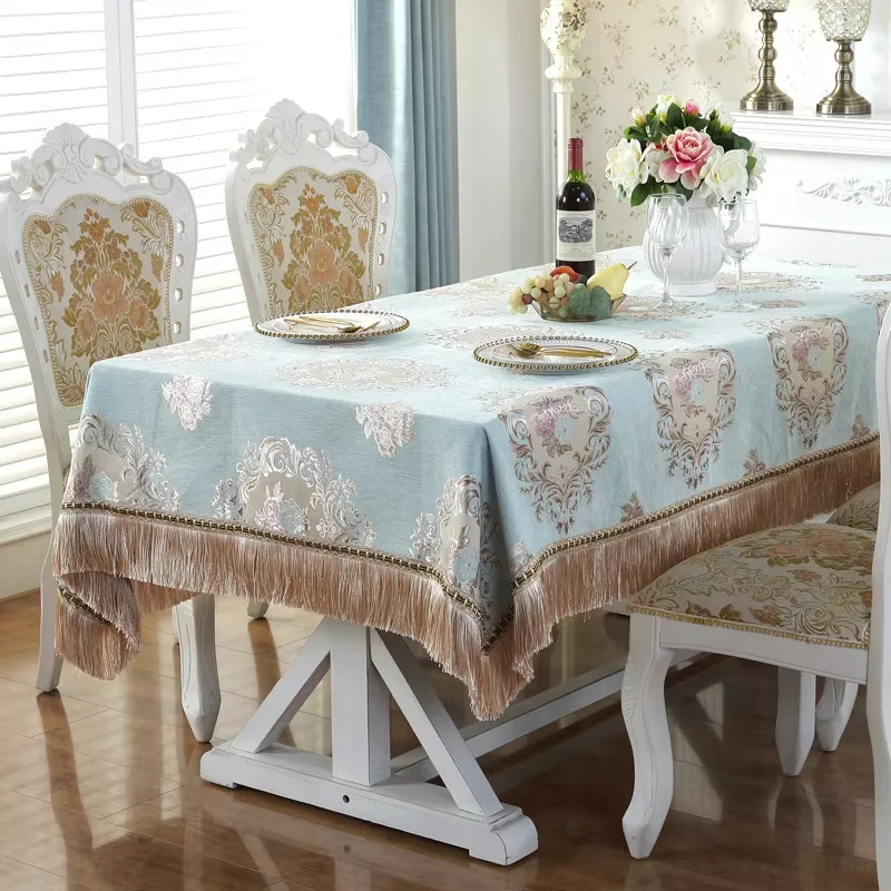 Thicken European Luxury Jacquard Tablecloth With Tassel for Wedding Birthday Party Round Table Cover Desk Cloth For Home Decor
Thicken European Luxury Jacquard Tablecloth With Tassel for Wedding Birthday Party Round Table Cover Desk Cloth For Home Decor
