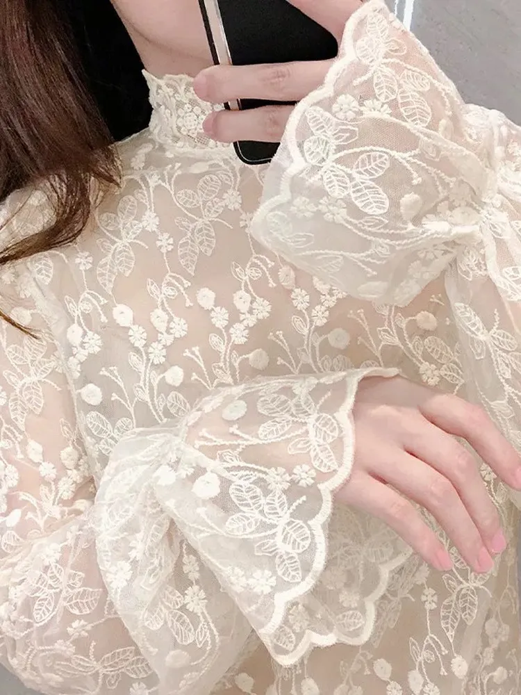 plus Size Lace Base Shirt Women's Long Sleeve Half High Collar Mesh Top Spring Autumn Winter Inner Wear Korean Style Straight...
plus Size Lace Base Shirt Women's Long Sleeve Half High Collar Mesh Top Spring Autumn Winter Inner Wear Korean Style Straight...