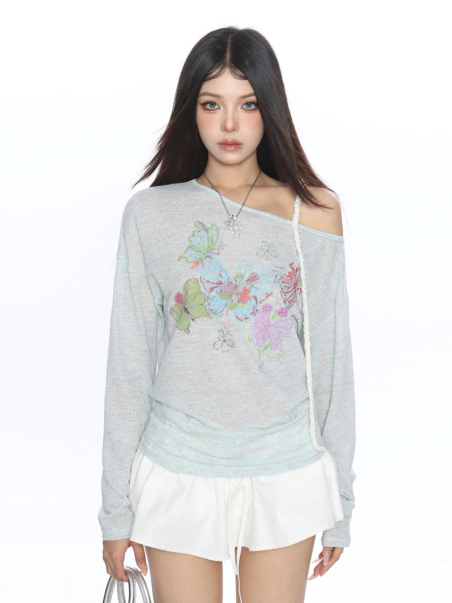 Женская летняя тонкая футболка с длинным рукавом и принтом, свободного кроя, для защиты от солнца
Женская летняя тонкая футболка с длинным рукавом и принтом, свободного кроя, для защиты от солнца