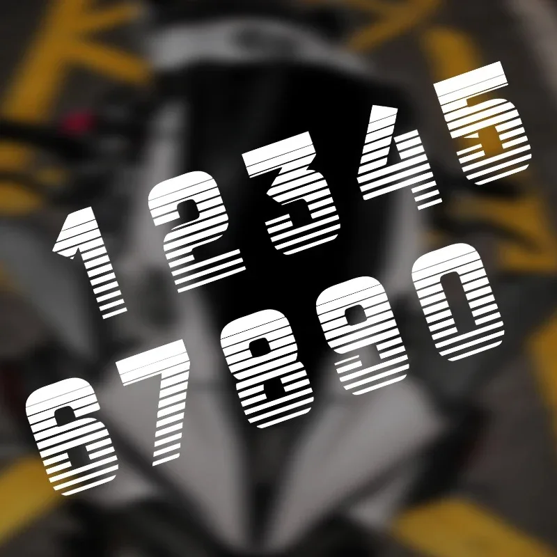 2Pcs/Set White Stripe Number Vinyl Decals - Universal Waterproof Stickers for Helmet Fender Fairing Fuel Tank Scooter Bike Decor
2Pcs/Set White Stripe Number Vinyl Decals - Universal Waterproof Stickers for Helmet Fender Fairing Fuel Tank Scooter Bike Decor