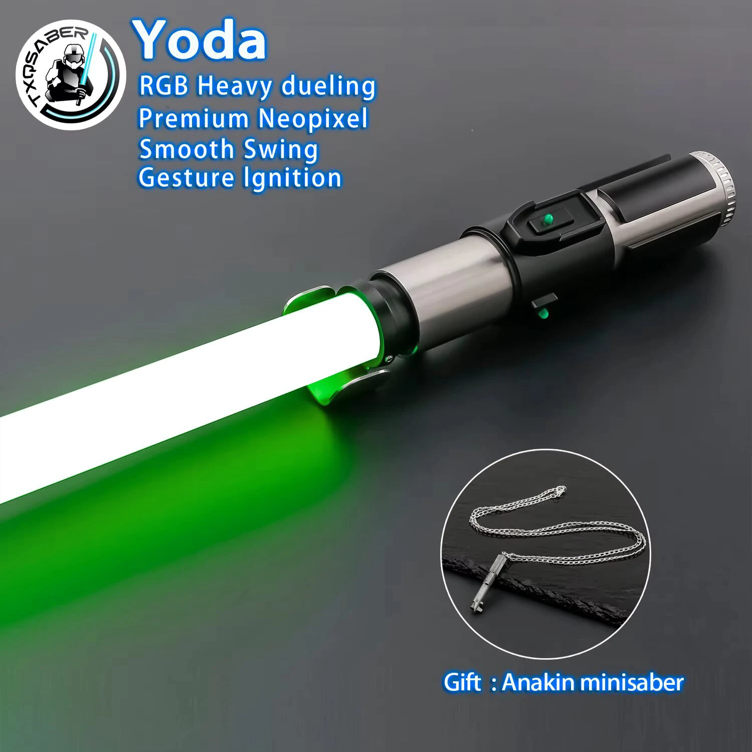 Yoda Mace TXQSABER Световой меч RGB Неопиксельный тяжелый дуэльный световой меч Металлическая рукоять Гладкие качели Лазер FOC Force Косплей Подарок
Yoda Mace TXQSABER Световой меч RGB Неопиксельный тяжелый дуэльный световой меч Металлическая рукоять Гладкие качели Лазер FOC Force Косплей Подарок
