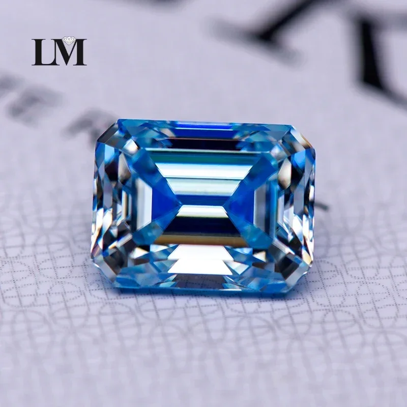 NEW Moissanite Gemstone Emerald Cut Ice Blue Color Lab Grown Diamond DIY Ring Necklace Earrings Main Materials With Certific
NEW Moissanite Gemstone Emerald Cut Ice Blue Color Lab Grown Diamond DIY Ring Necklace Earrings Main Materials With Certific