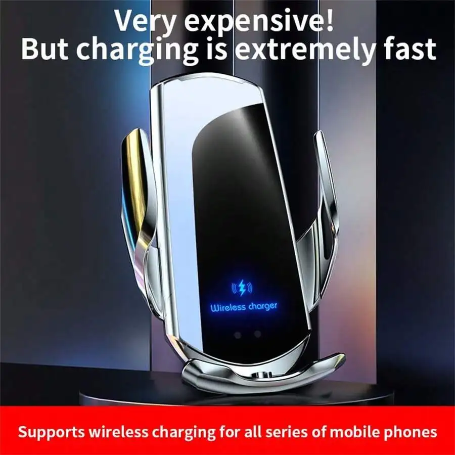 15W Fast Wireless Car Charger Auto Clamping Phone Holder For All Mobile Phones
15W Fast Wireless Car Charger Auto Clamping Phone Holder For All Mobile Phones