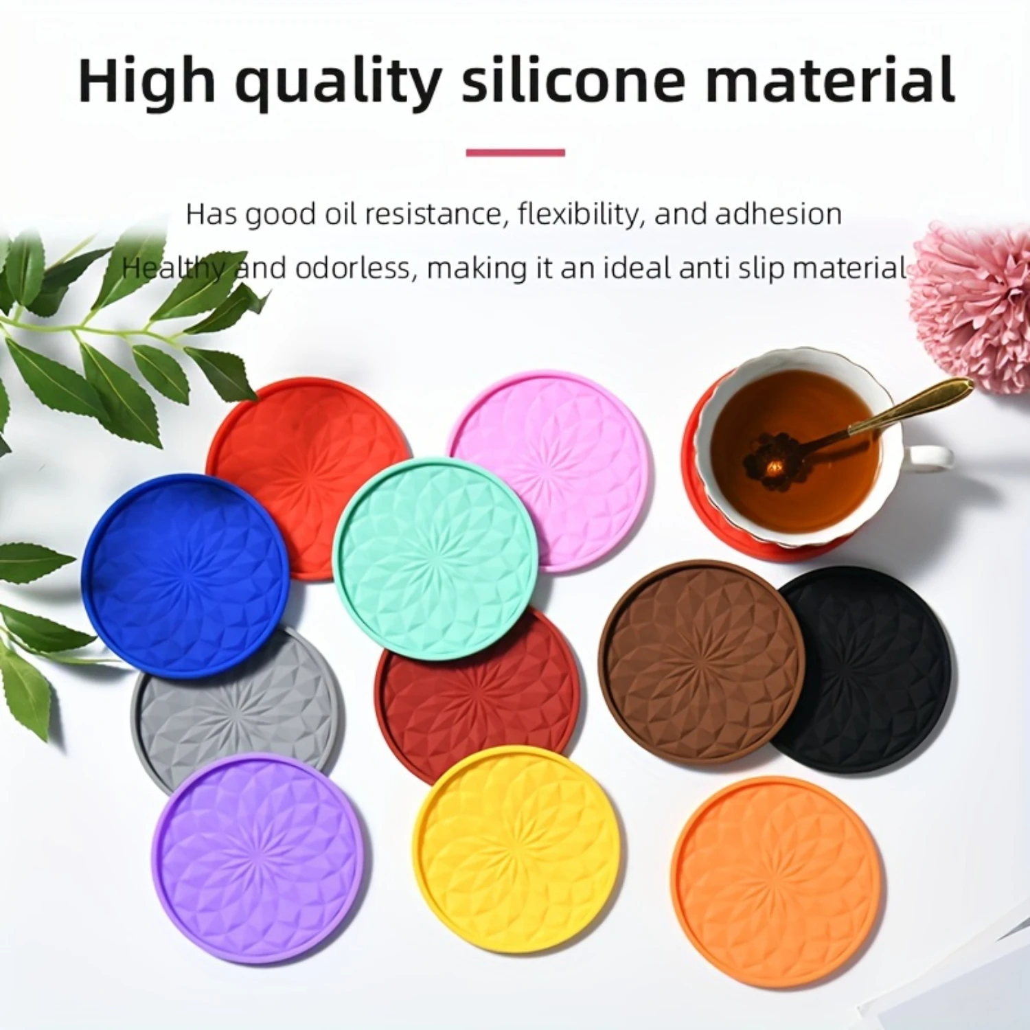 Silicone Coasters Set Non-Slip And Non-Stick Cup Mat for Drinks, Perfect for Decor And Tabletop Protection
Silicone Coasters Set Non-Slip And Non-Stick Cup Mat for Drinks, Perfect for Decor And Tabletop Protection