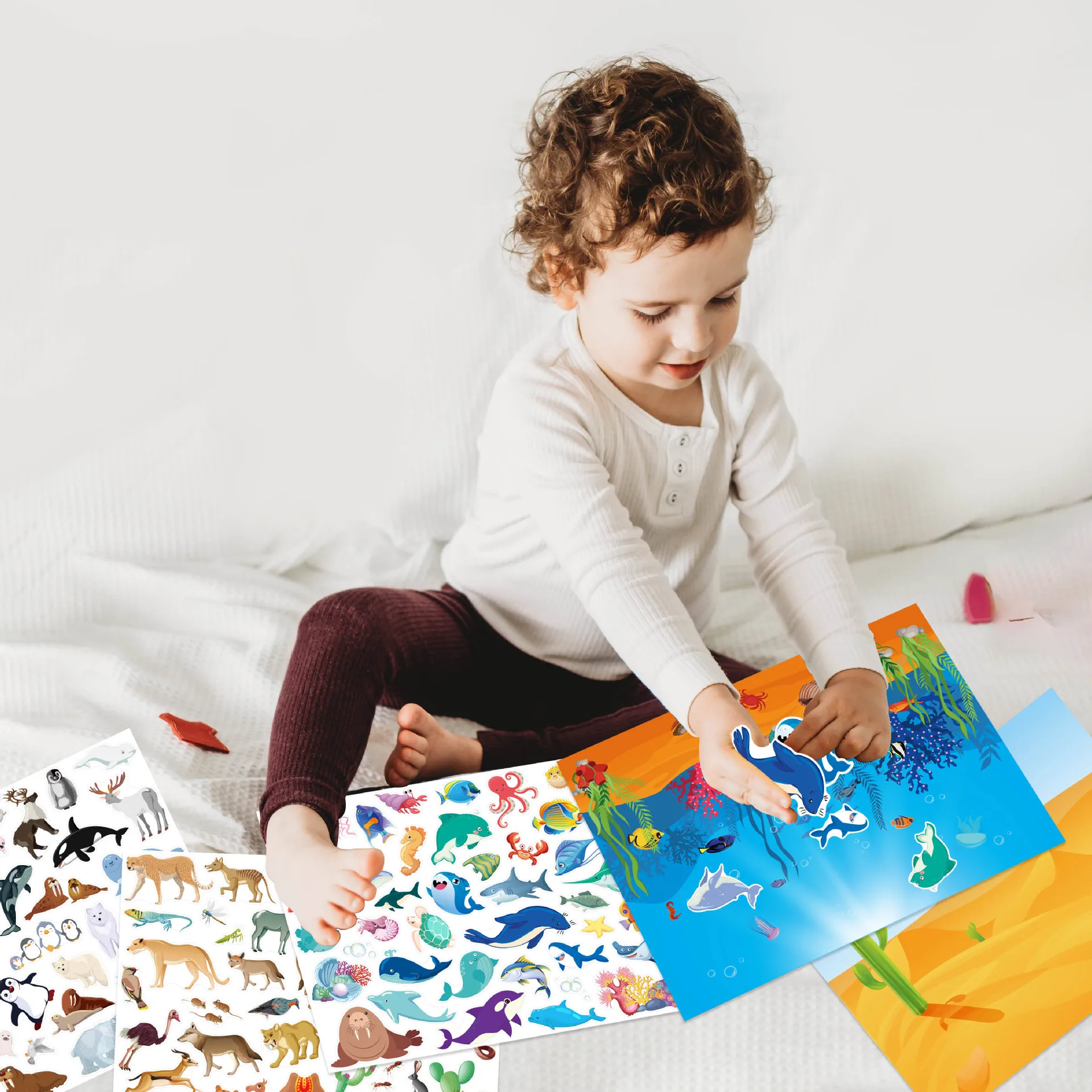 Kids Stickers DIY Sticker Book for Boys & Girls - Reusable Dinosaur/Traffic/Fairy/Princess Themes Children's Craft Sticker Books
Kids Stickers DIY Sticker Book for Boys & Girls - Reusable Dinosaur/Traffic/Fairy/Princess Themes Children's Craft Sticker Books