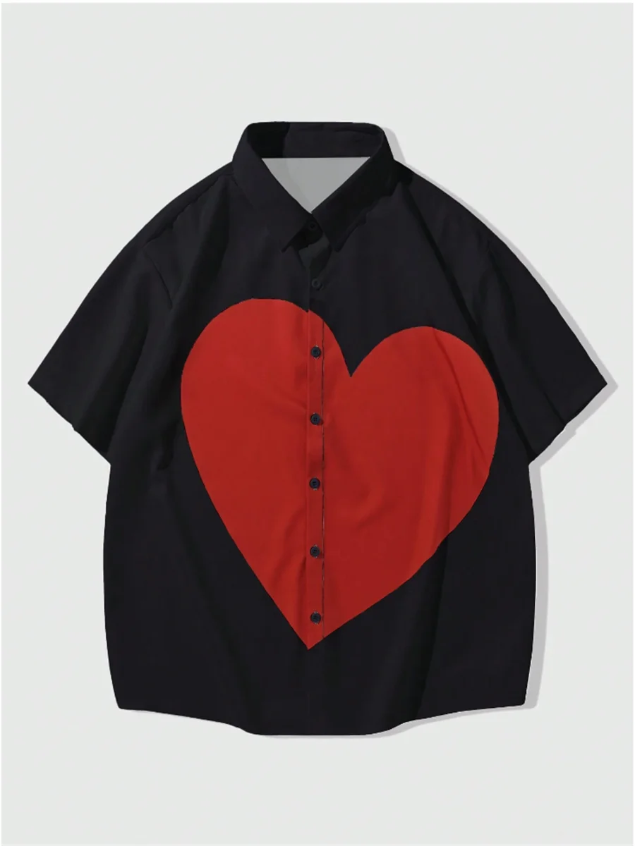 Men's Shirt Hawaiian Men Short Sleeve Love pattern Button Lapel Shirt Print Men Beach Travel Leisure polyester Men's Clothing
Men's Shirt Hawaiian Men Short Sleeve Love pattern Button Lapel Shirt Print Men Beach Travel Leisure polyester Men's Clothing