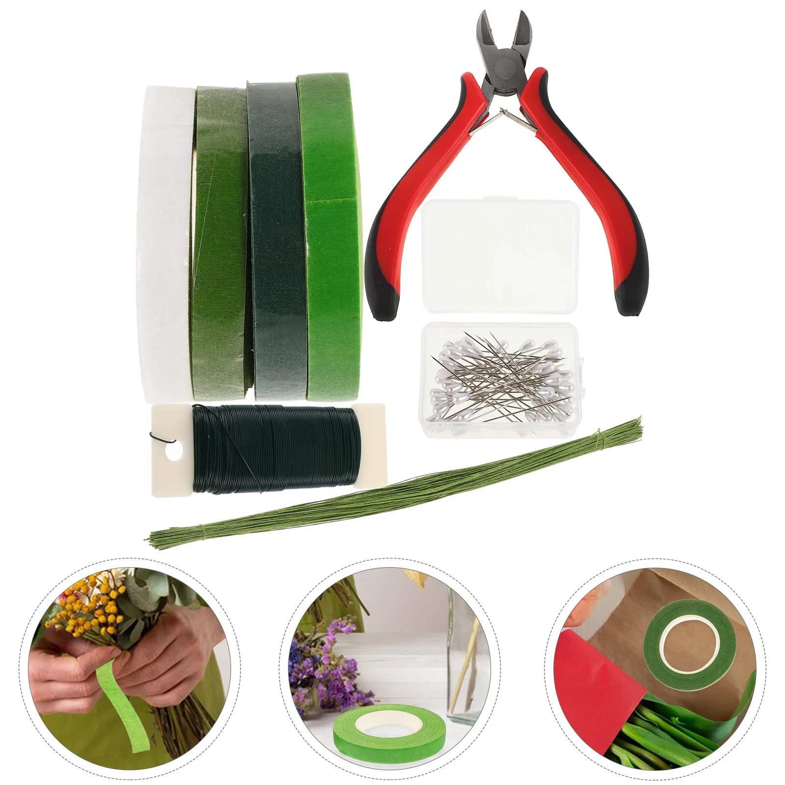 Paper Rattan Rose Flower Kit DIY Floral Stem Wire Rope Cutter Floral Tape Kit for Wedding Bouquet Arrangements
Paper Rattan Rose Flower Kit DIY Floral Stem Wire Rope Cutter Floral Tape Kit for Wedding Bouquet Arrangements