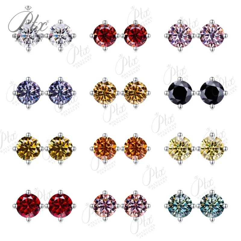 Multi Color Moissanite Stud Earrings 0.5-3 Carat 12 Colors 925 Sterling Silver Trendy Birthstone Fine Jewelry Gift
Multi Color Moissanite Stud Earrings 0.5-3 Carat 12 Colors 925 Sterling Silver Trendy Birthstone Fine Jewelry Gift