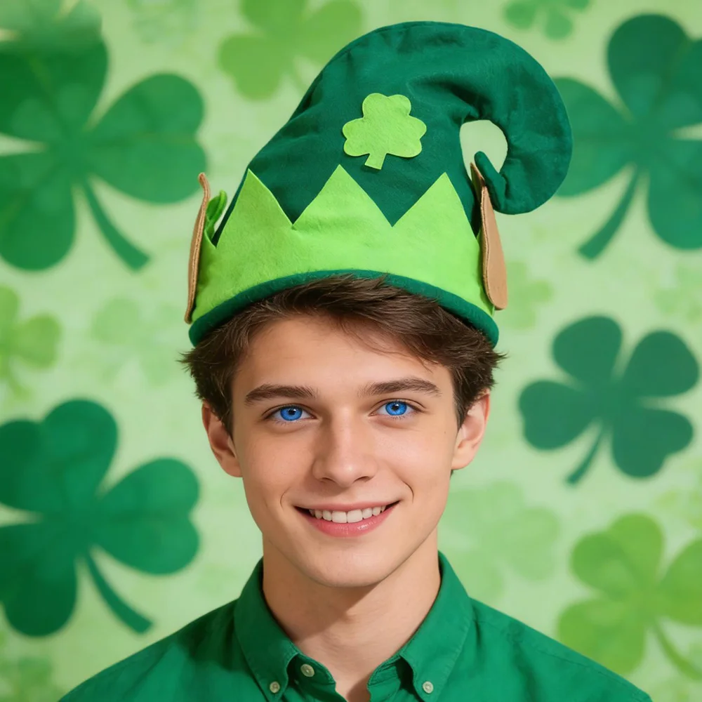 Green Saint Patrick's Day Hat Cosplay Funny Irish Festival Three Leaf Clover Elf Headpiece Cap Carnival Party Costume Props
Green Saint Patrick's Day Hat Cosplay Funny Irish Festival Three Leaf Clover Elf Headpiece Cap Carnival Party Costume Props