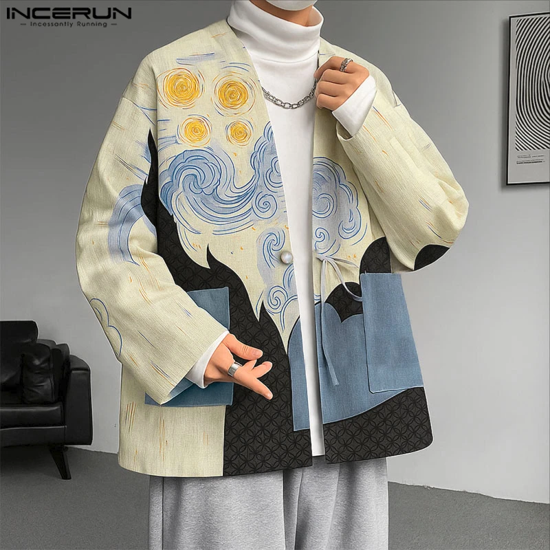 INCERUN Мужская рубашка с принтом в стиле пэчворк с v-образным вырезом и длинным рукавом на шнуровке Мужская одежда Уличная одежда Свободные модные повседневные мужские топы S-5XL
INCERUN Мужская рубашка с принтом в стиле пэчворк с v-образным вырезом и длинным рукавом на шнуровке Мужская одежда Уличная одежда Свободные модные повседневные мужские топы S-5XL