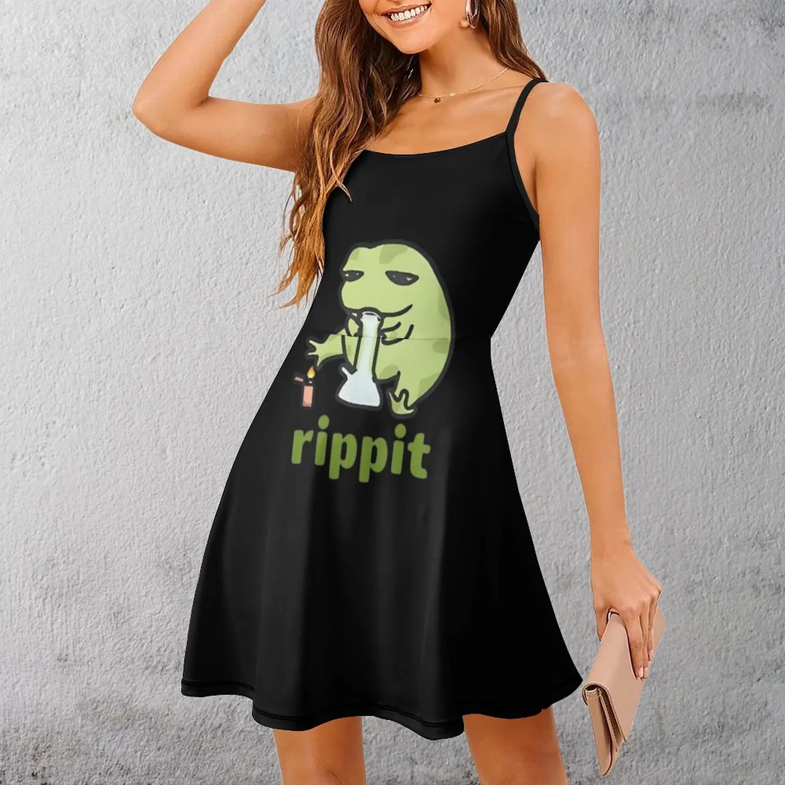 Frog Lab Rippit Logo Women's Sling Dress Hot Sale Sexy Woman's Dress Funny Novelty Clubs The Dress
Frog Lab Rippit Logo Women's Sling Dress Hot Sale Sexy Woman's Dress Funny Novelty Clubs The Dress