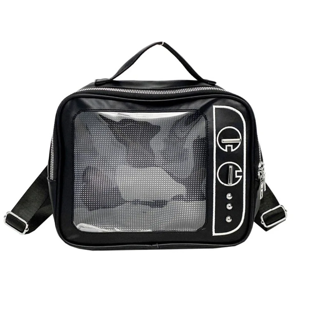 Cute PU TV Model Backpack Ulzzang Large Capacity Transparent Layer Ita Bag Crossbody Bag Japanese Shoulder Bag DIY
Cute PU TV Model Backpack Ulzzang Large Capacity Transparent Layer Ita Bag Crossbody Bag Japanese Shoulder Bag DIY
