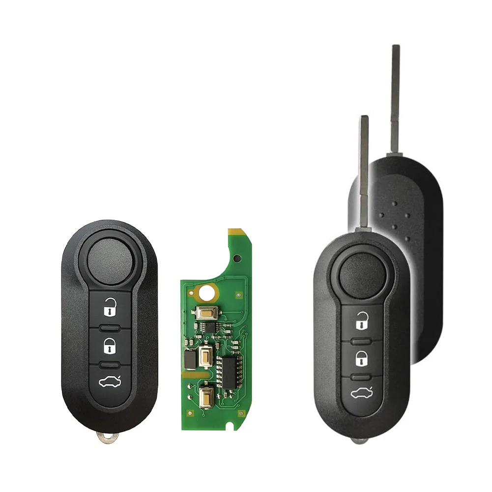 3 Key Folding Remote Control Car Key 433MHz ID46 Chip For Fiat 500 Black Plastic Replacement Auto Interior Accessories
3 Key Folding Remote Control Car Key 433MHz ID46 Chip For Fiat 500 Black Plastic Replacement Auto Interior Accessories