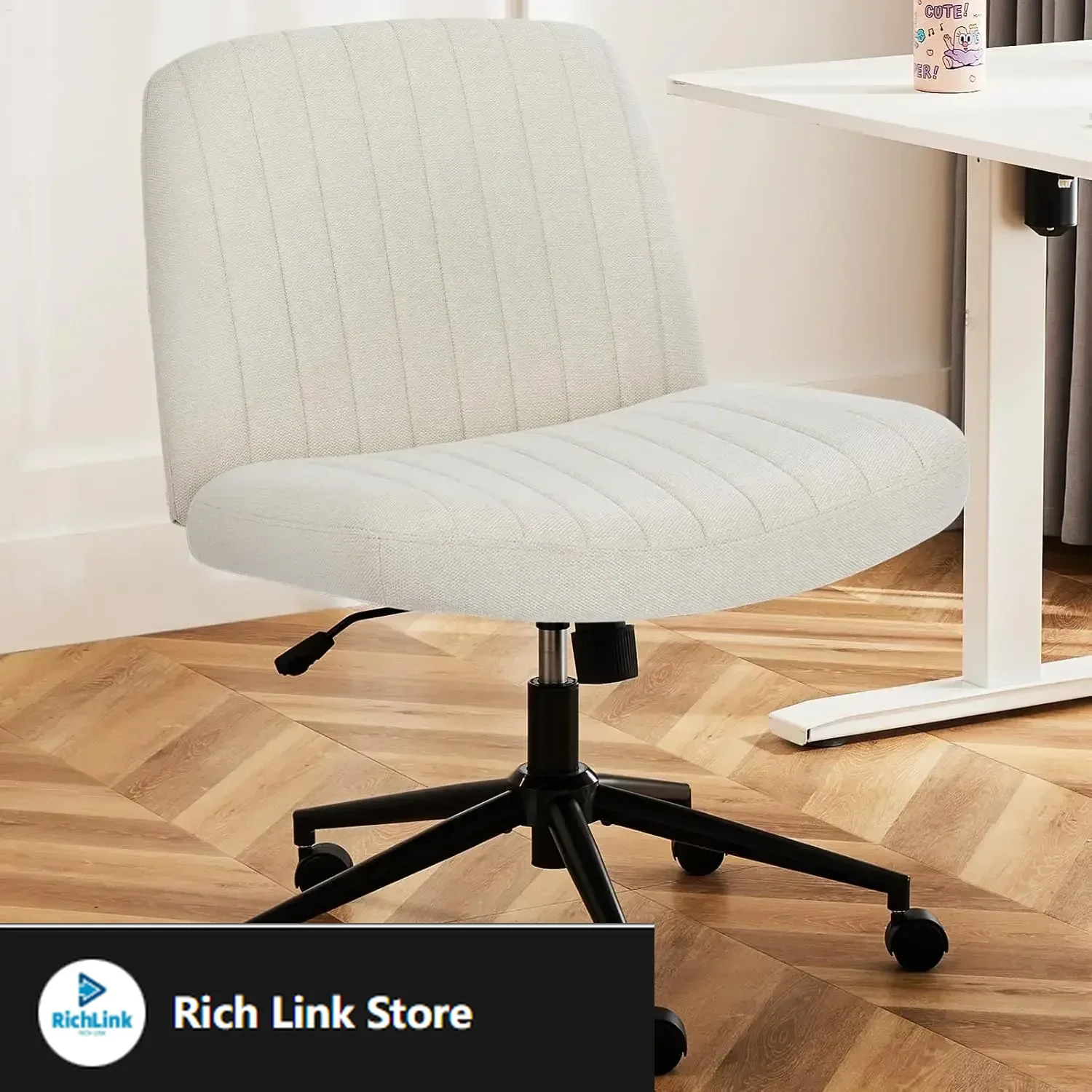 Criss Wheels Cross Legged Armless Wide Dual-Purpose Base, Adjustable Swivel Fabric Task Vanity Home Office Desk Chair
Criss Wheels Cross Legged Armless Wide Dual-Purpose Base, Adjustable Swivel Fabric Task Vanity Home Office Desk Chair