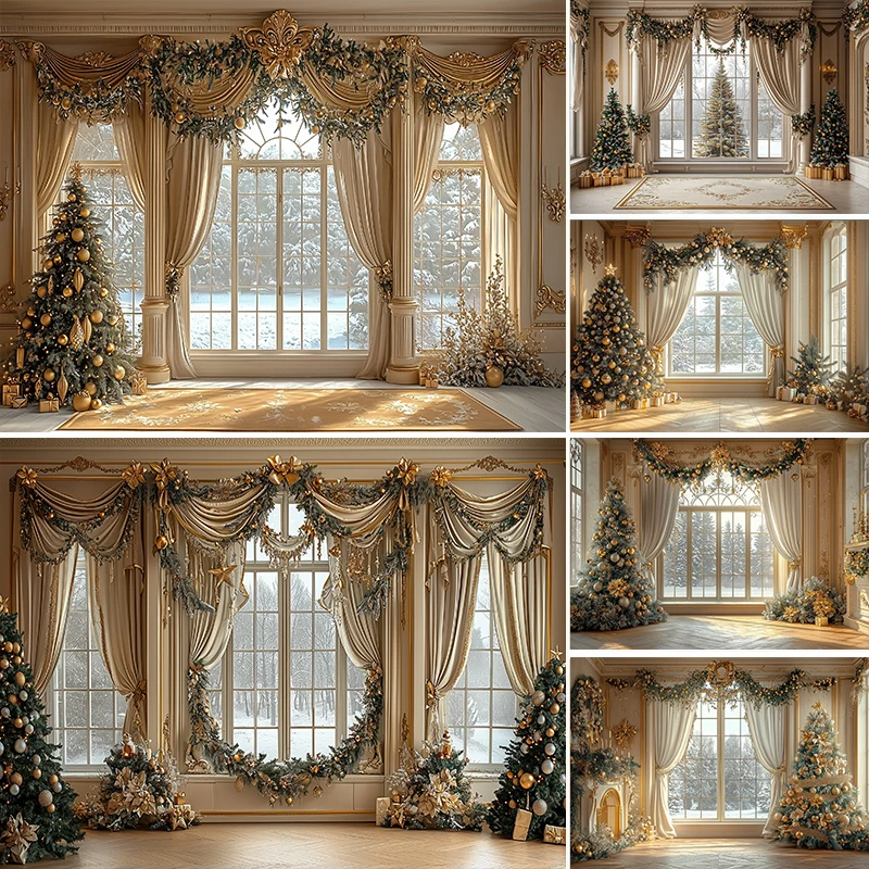 LS Photography Background Winter Christmas Gold Indoor French Window Gift Kids Family Portrait Decor Backdrop Photo Studio
LS Photography Background Winter Christmas Gold Indoor French Window Gift Kids Family Portrait Decor Backdrop Photo Studio