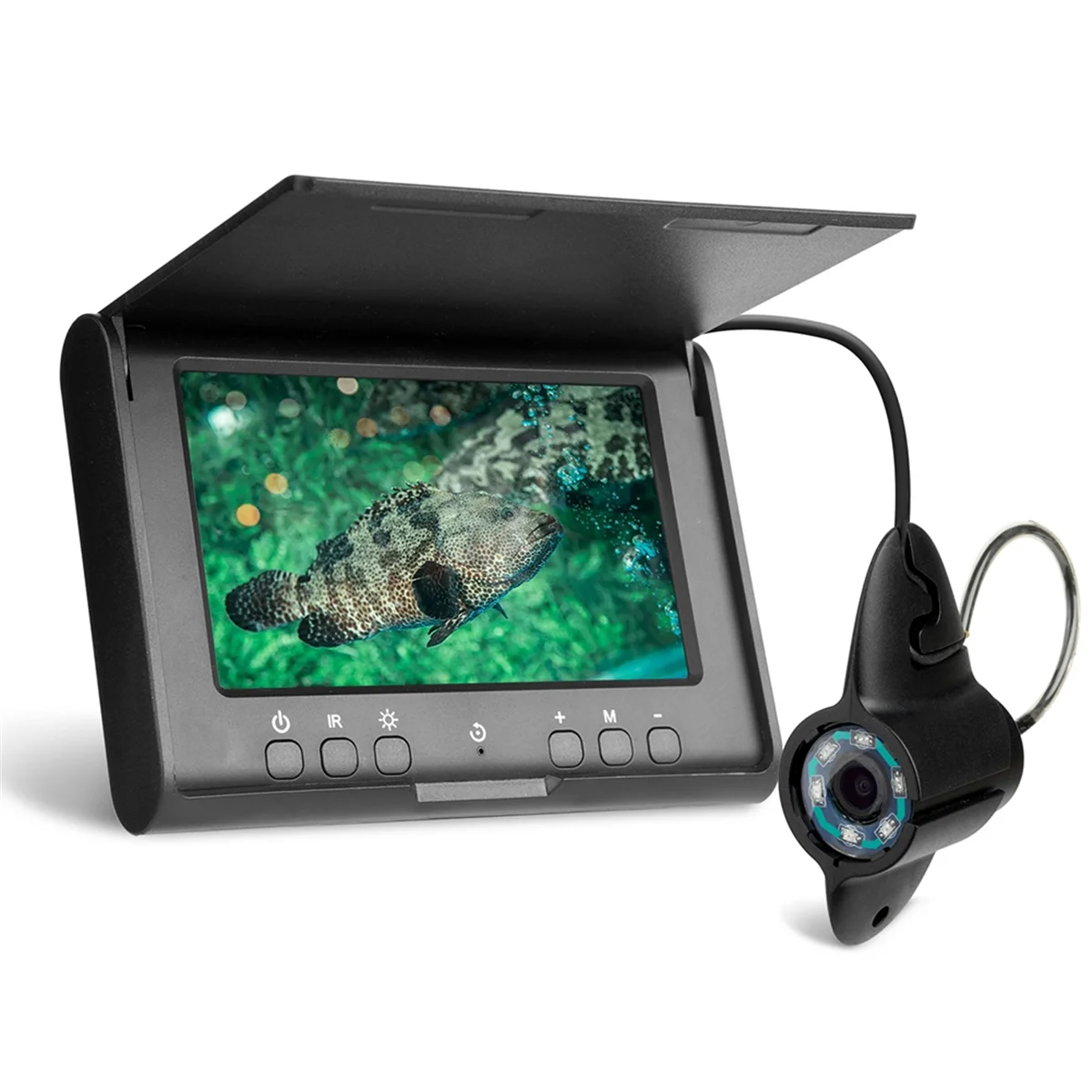 NEW 4.3 Inch 15M Cable Portable Underwater Fish Finder 6 LEDs Fishing Camera Fixed on Rod 720P Monitor IP68 for Fishing
NEW 4.3 Inch 15M Cable Portable Underwater Fish Finder 6 LEDs Fishing Camera Fixed on Rod 720P Monitor IP68 for Fishing