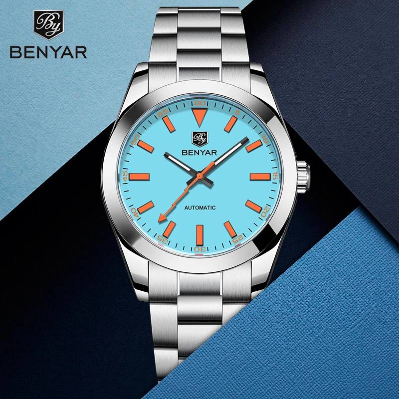 BENYAR мужские часы новые роскошные автоматические часы для мужчин механические наручные часы из нержавеющей стали водонепроницаемые светящиеся наручные часы
BENYAR мужские часы новые роскошные автоматические часы для мужчин механические наручные часы из нержавеющей стали водонепроницаемые светящиеся наручные часы