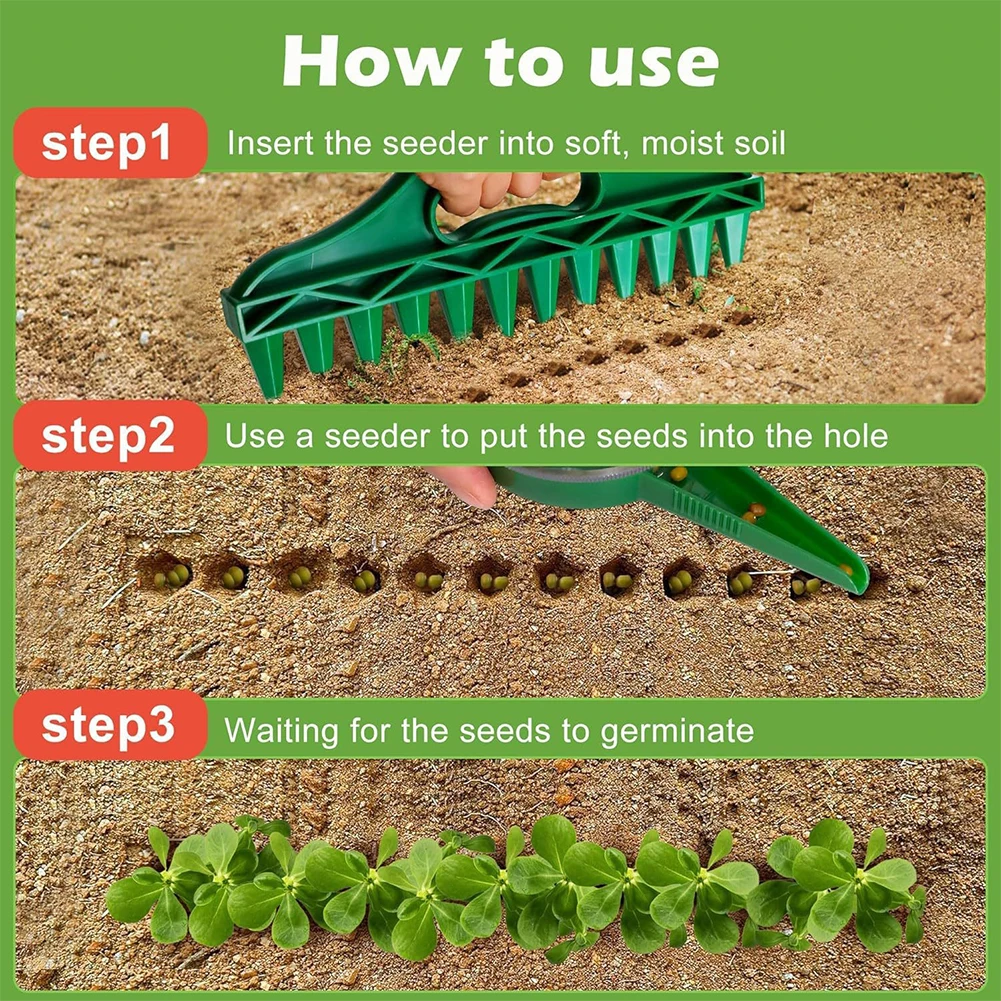 For Efficient Gardening 12-Hole Fast Seeding Garden Seeder Tool Seed-in Soil Digger and Soil Spacer Planting Aids
For Efficient Gardening 12-Hole Fast Seeding Garden Seeder Tool Seed-in Soil Digger and Soil Spacer Planting Aids