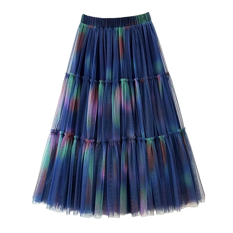 Women Maxi Tulle Skirt 2024 New Fashionable Aesthetic Multicolour A Line High Waist Pleated Long Mesh Skirt Female Z665
Women Maxi Tulle Skirt 2024 New Fashionable Aesthetic Multicolour A Line High Waist Pleated Long Mesh Skirt Female Z665