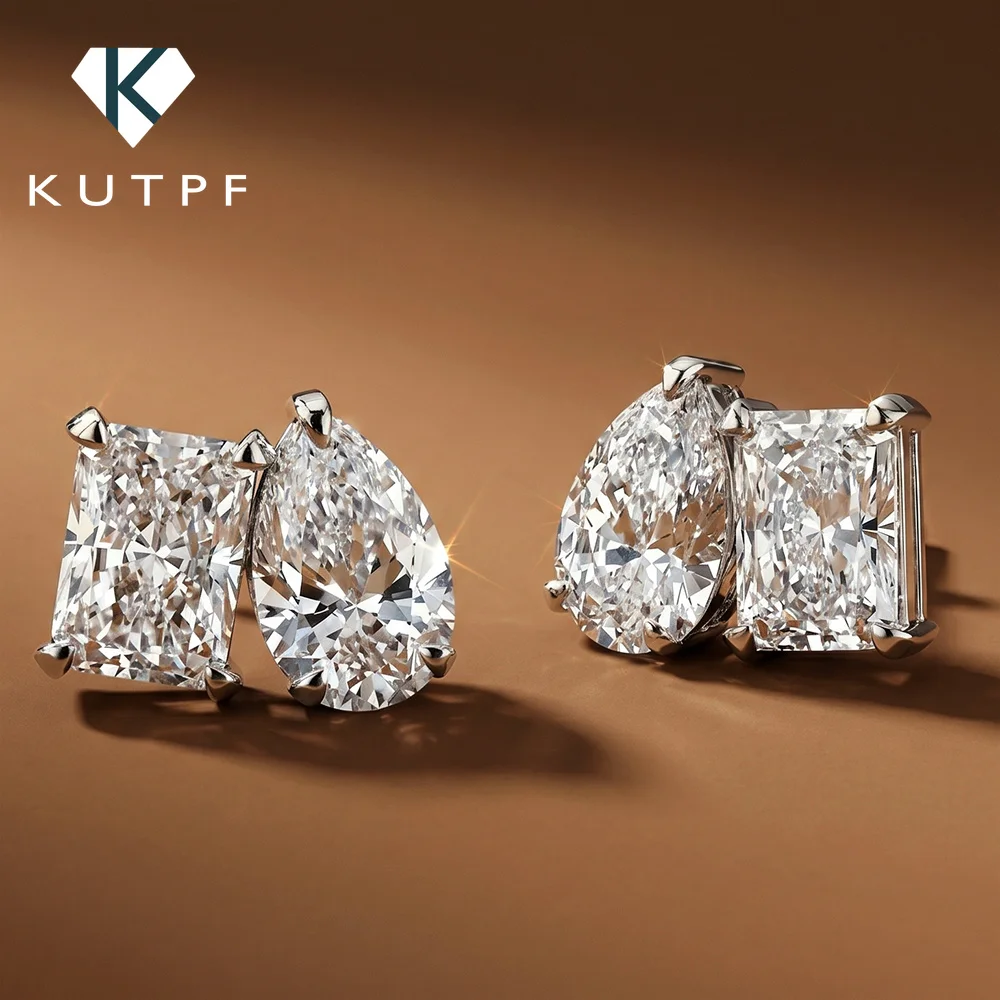 Double Mossanite Stud Earrings for Women Radiant/Pear Cut D Color VVS1 Lab Diamond Ear Studs with Certificate S925 Fine Jewelry
Double Mossanite Stud Earrings for Women Radiant/Pear Cut D Color VVS1 Lab Diamond Ear Studs with Certificate S925 Fine Jewelry
