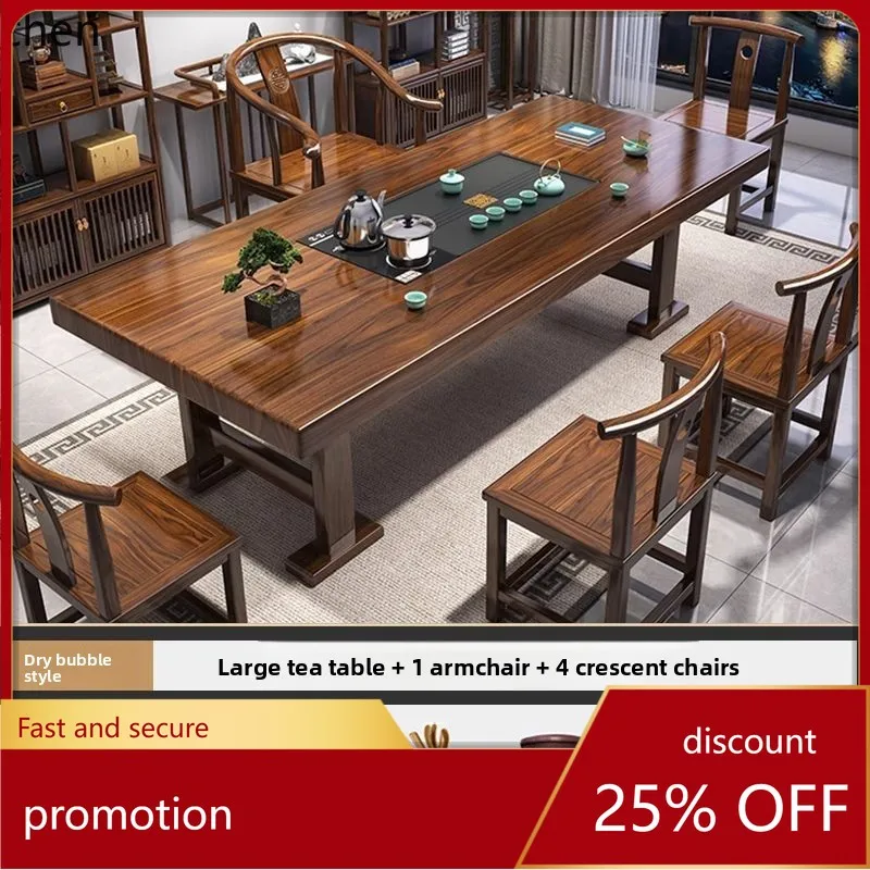ZML Solid Wood Large Board and Chair Set Office Tea Table One Table Five Chairs Tea Set Integrated Tea Table
ZML Solid Wood Large Board and Chair Set Office Tea Table One Table Five Chairs Tea Set Integrated Tea Table