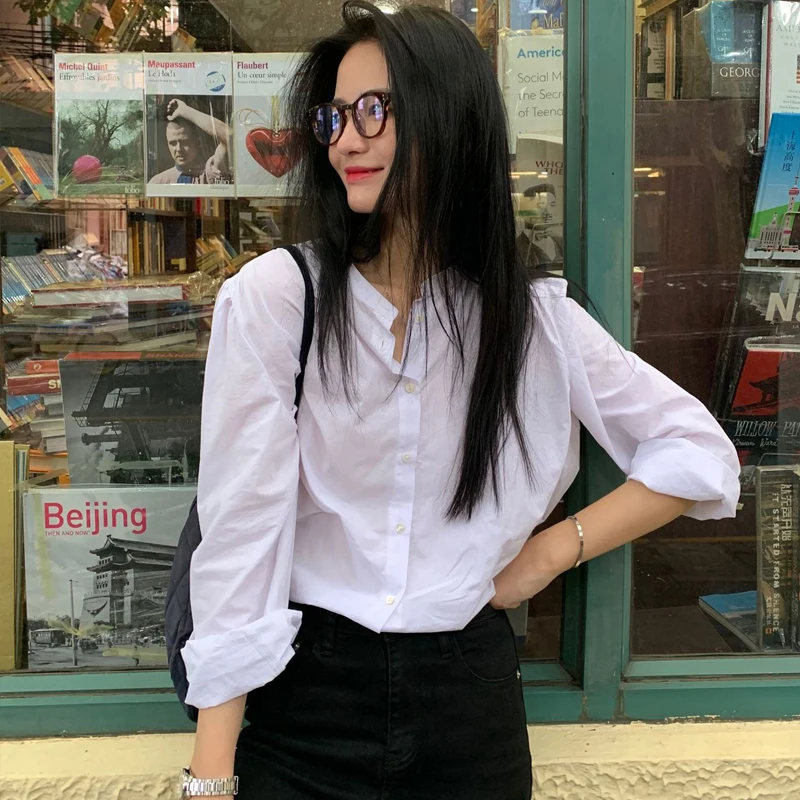 Chic White Round Women's Spring 2026 New Design Sensation Korean Top Faionable Busin Casual Loose Fit Shirt
Chic White Round Women's Spring 2026 New Design Sensation Korean Top Faionable Busin Casual Loose Fit Shirt