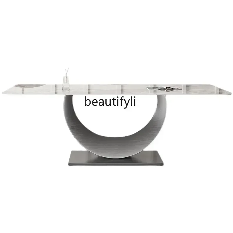 PP Italian-Style Light Luxury Rock Plate Dining Table Large and Small Apartment High-End Rectangular Designer Home Dining Table
PP Italian-Style Light Luxury Rock Plate Dining Table Large and Small Apartment High-End Rectangular Designer Home Dining Table