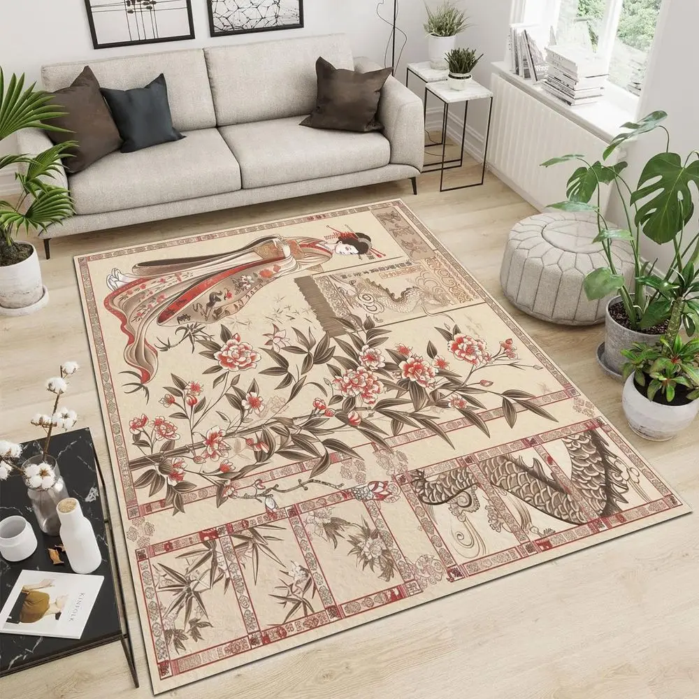 Elegant Area Rugs, Japanese-Inspired Kids Room Mat for Living Spaces, Bedroom, Kitchen, Floor Decor, 6x8 ft
Elegant Area Rugs, Japanese-Inspired Kids Room Mat for Living Spaces, Bedroom, Kitchen, Floor Decor, 6x8 ft