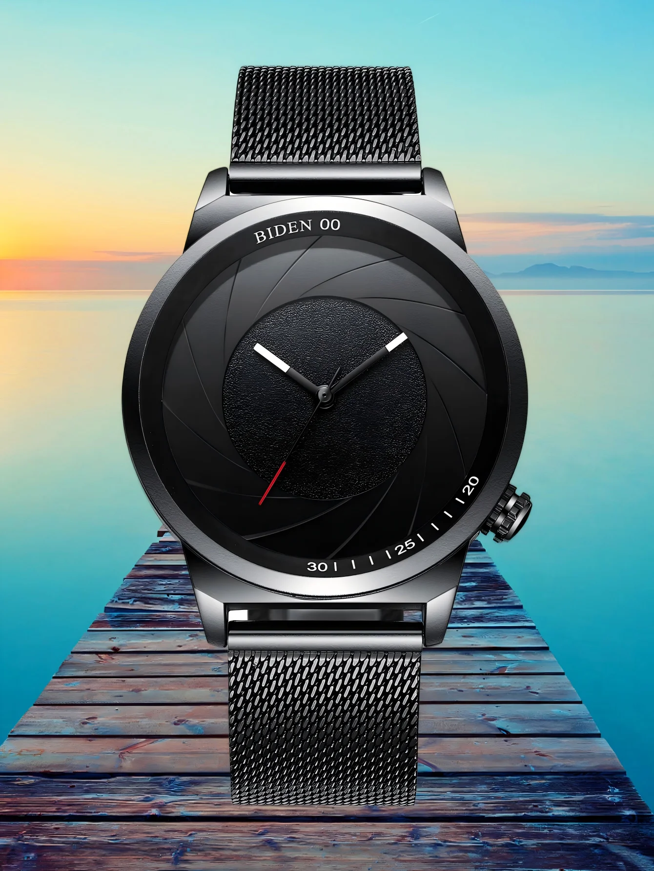 BIDEN Men's quartz watch, spiral pattern dial, personalized trend fashion watch, black waterproof top luxury men's watch
BIDEN Men's quartz watch, spiral pattern dial, personalized trend fashion watch, black waterproof top luxury men's watch
