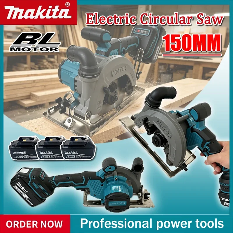 Makita 150MM Brushless Electric Circular Saw Brushless Woodworking Saw 45degree Cut Adjustment Circular Saw For 18V Battery
Makita 150MM Brushless Electric Circular Saw Brushless Woodworking Saw 45degree Cut Adjustment Circular Saw For 18V Battery