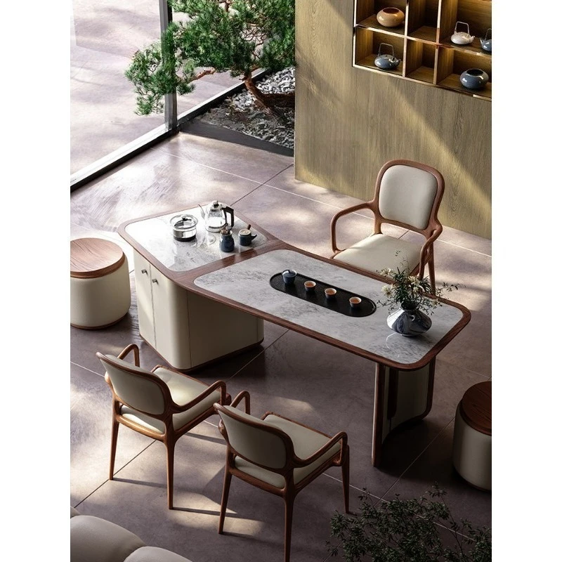 Medieval style rock slab tea table and chair combination modern zen living room kung fu tea table rectangular
Medieval style rock slab tea table and chair combination modern zen living room kung fu tea table rectangular