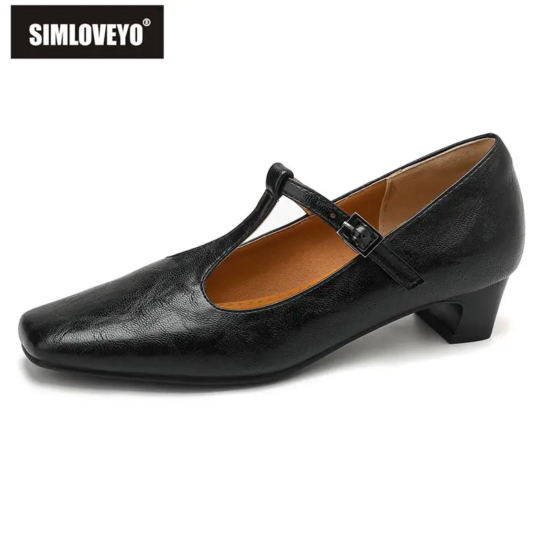SIMLOVEYO Black Women Mary Janes Pumps Square Toe 3.5cm Chunky Heel Buckle T-Strap Plus Size 40 41 42 Soft Casual Shoes Footwear
SIMLOVEYO Black Women Mary Janes Pumps Square Toe 3.5cm Chunky Heel Buckle T-Strap Plus Size 40 41 42 Soft Casual Shoes Footwear