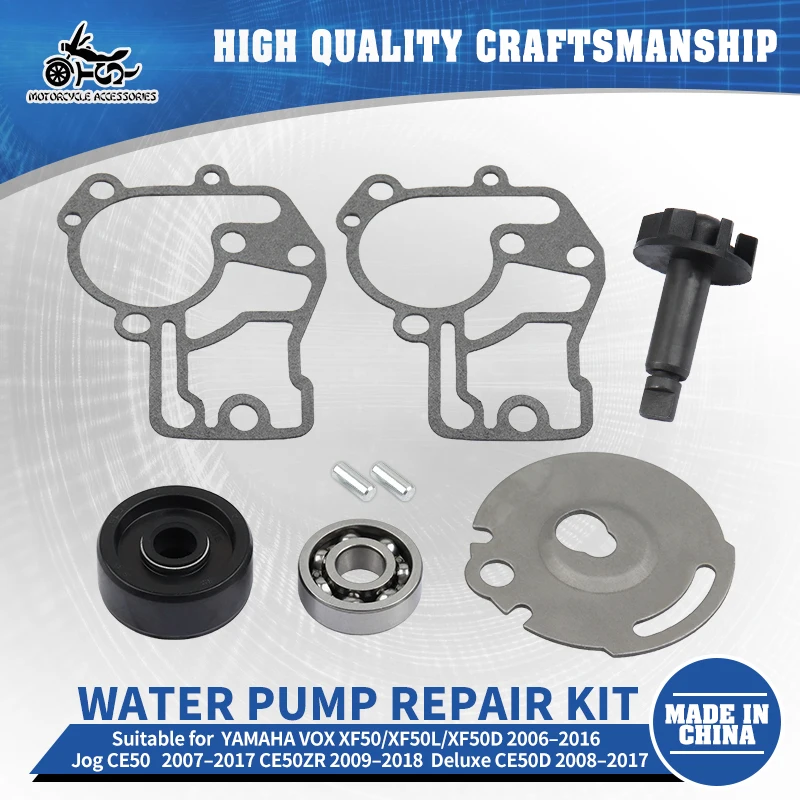SJ Motorcycle Water Coolant Pump Replacement Parts Water Pump Repair Kit For YAMAHA VINO50 VOX50 Ghia 50 Jog CE50 Impeller Shaft
SJ Motorcycle Water Coolant Pump Replacement Parts Water Pump Repair Kit For YAMAHA VINO50 VOX50 Ghia 50 Jog CE50 Impeller Shaft