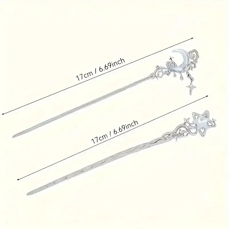 Romantic Moonstone Star Moon Hair Stick Metal Branch Hairpin Hair Fork Chinese Style Accessories for Girls Jewelry
Romantic Moonstone Star Moon Hair Stick Metal Branch Hairpin Hair Fork Chinese Style Accessories for Girls Jewelry