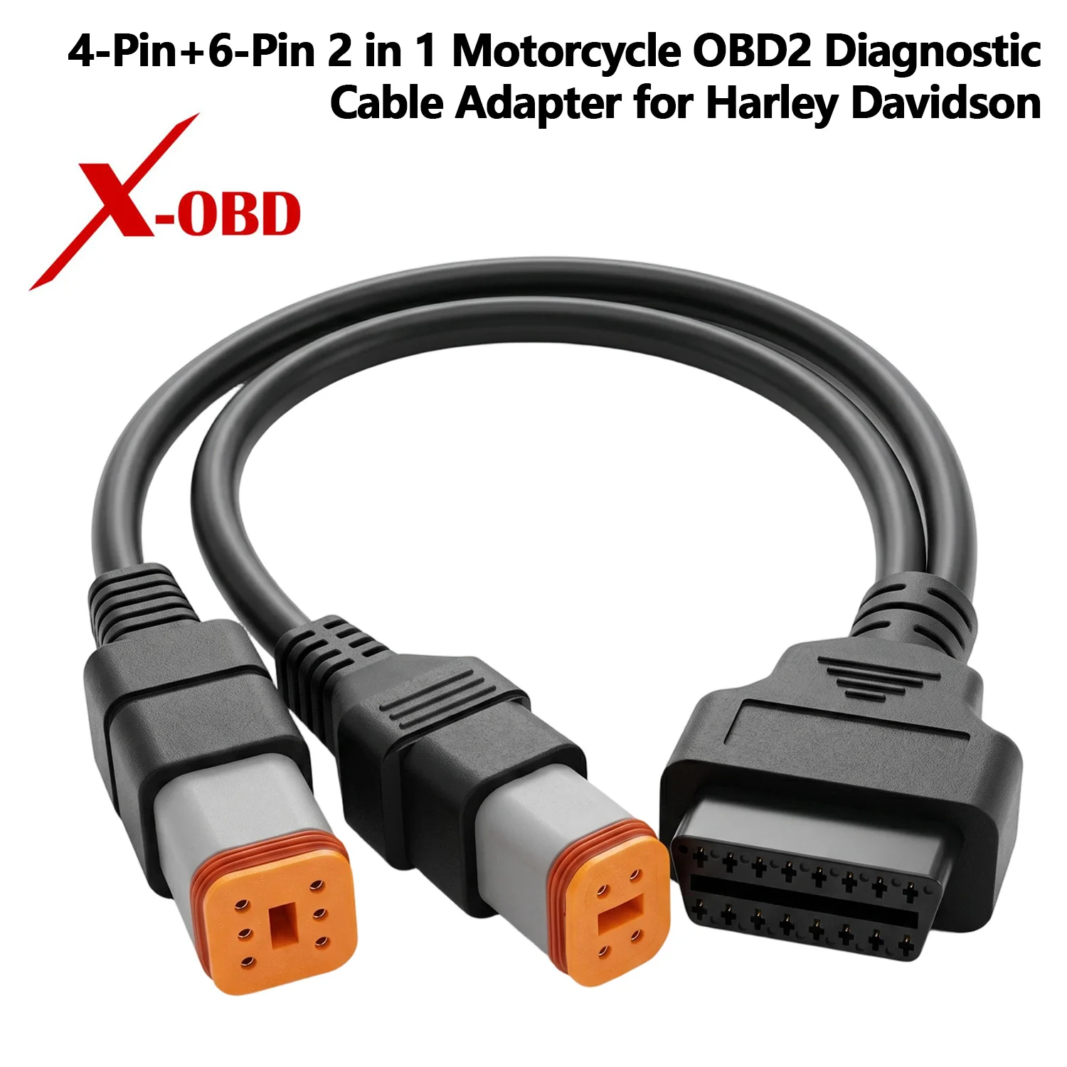 2-in-1 4Pin 6Pin Diagnostic Adapter Cable for Harley Davidson–Premium Copper Pin OBD2 Scanner Tool for Softail Dyna Touring VROD
2-in-1 4Pin 6Pin Diagnostic Adapter Cable for Harley Davidson–Premium Copper Pin OBD2 Scanner Tool for Softail Dyna Touring VROD