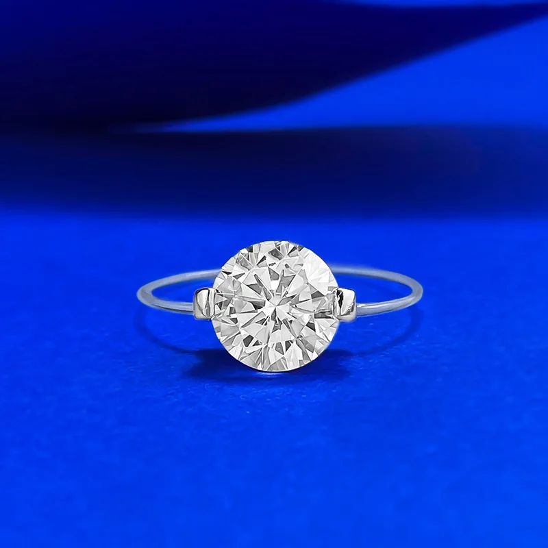 8mm Round Lab-Grown Diamond Personality Ring - 925 Sterling Silver Wedding & Engagement Band Jewelry Gift for Women
8mm Round Lab-Grown Diamond Personality Ring - 925 Sterling Silver Wedding & Engagement Band Jewelry Gift for Women