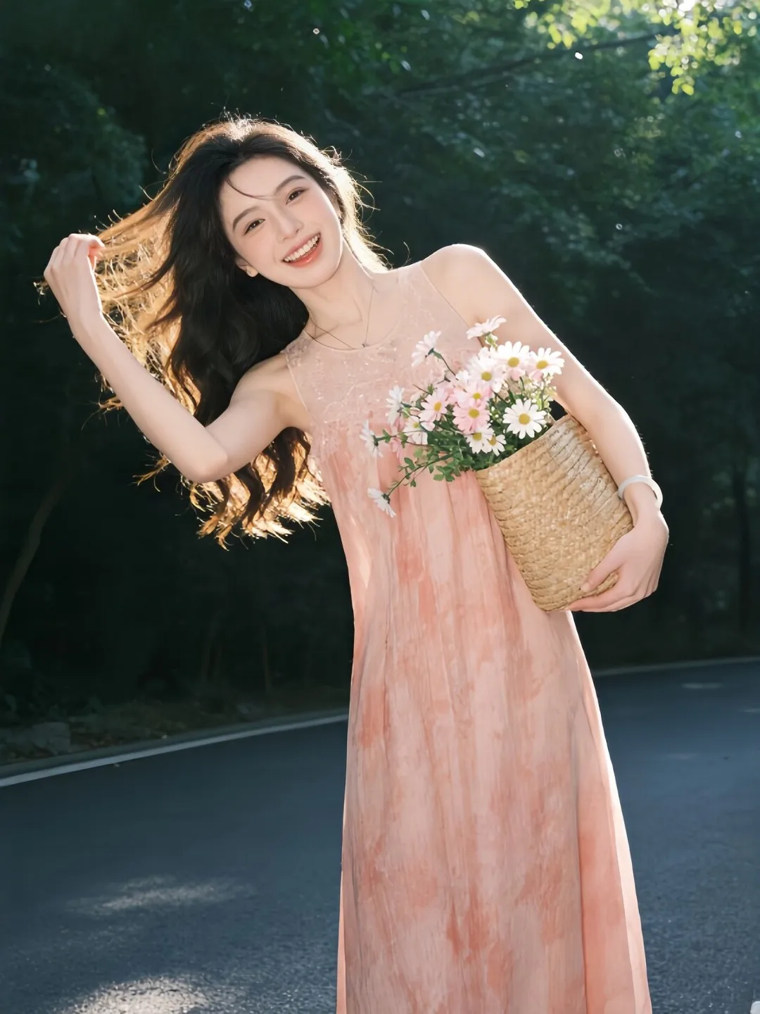 Sweet Summer Beach Vacation Style Dress Gentle Breeze Diamond Embellished Mesh Splice Gradient Strap Long Dress Polyester Fiber
Sweet Summer Beach Vacation Style Dress Gentle Breeze Diamond Embellished Mesh Splice Gradient Strap Long Dress Polyester Fiber