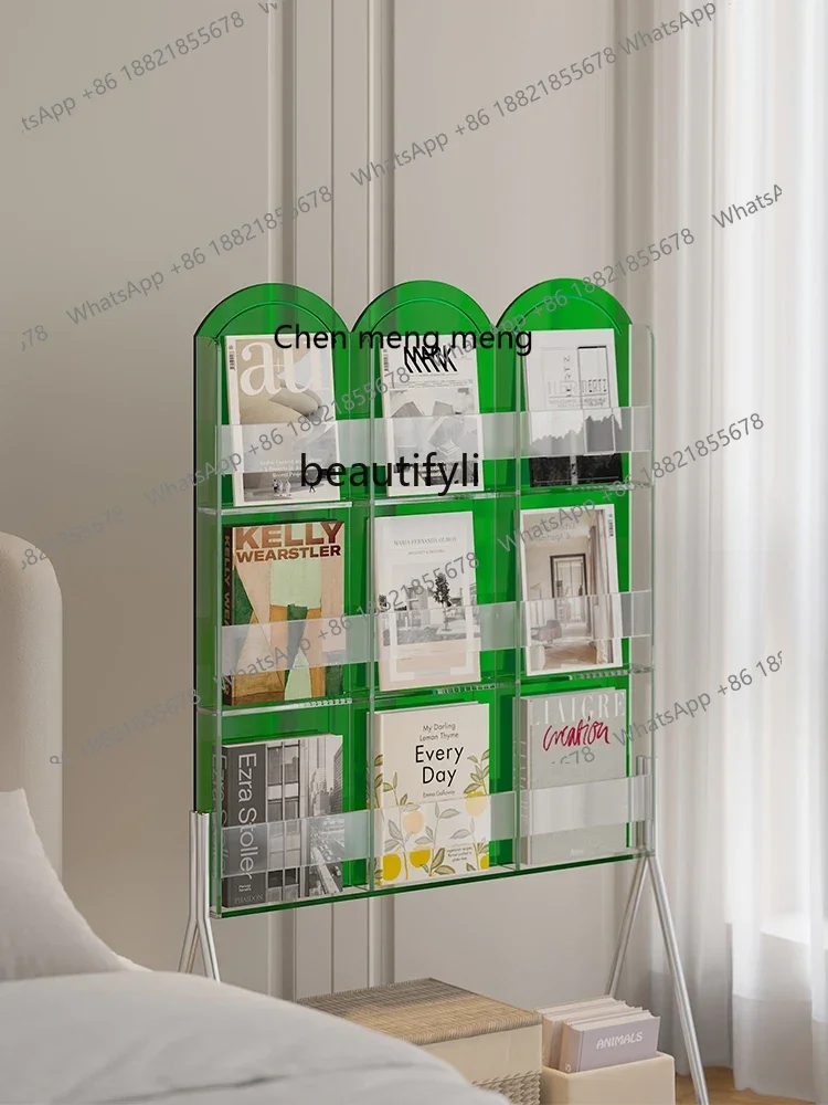 ss7304 Acrylic Mobile Magazine Rack Living Room Shelf Reading Bookshelf Simple Display Stand
ss7304 Acrylic Mobile Magazine Rack Living Room Shelf Reading Bookshelf Simple Display Stand