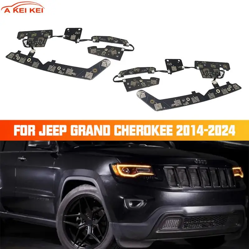Оранжевая направляющая полоса фар DRL, печатная плата для Jeep Grand Cherokee 2014-2024, плата балласта чипа, плата источника света
Оранжевая направляющая полоса фар DRL, печатная плата для Jeep Grand Cherokee 2014-2024, плата балласта чипа, плата источника света